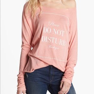 Wildfox Please Do Not Disturb Long Sleeve Shirt